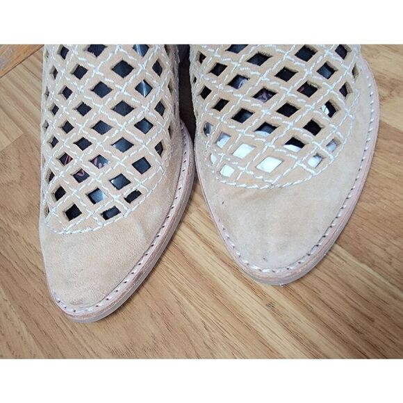 Jeffery C Western Cognac Suede Bootie 6 - Picture 5 of 8